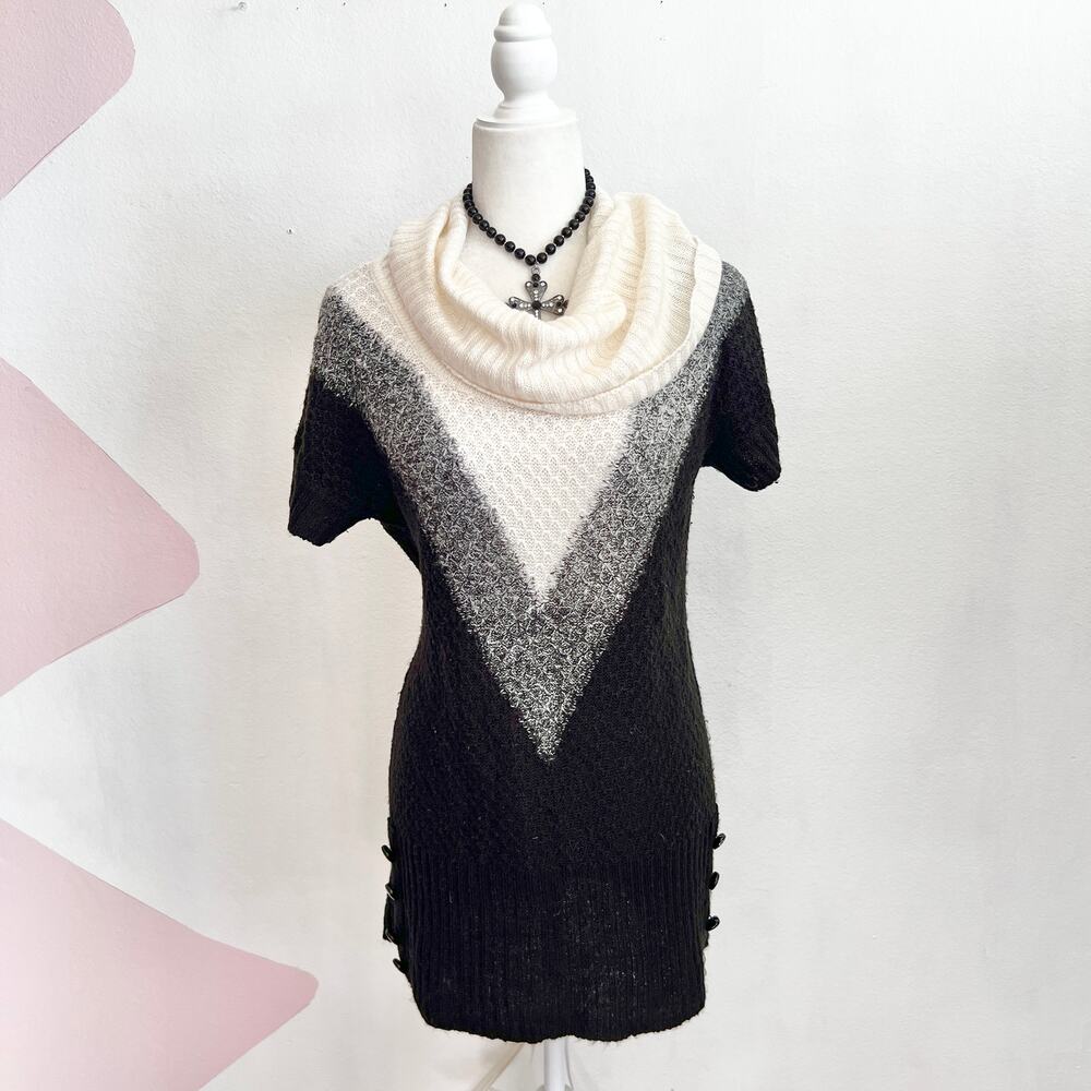 Vintage Y2K Sweater Dress 2000s Retro Grunge Tumblr Indie Sleaze Large